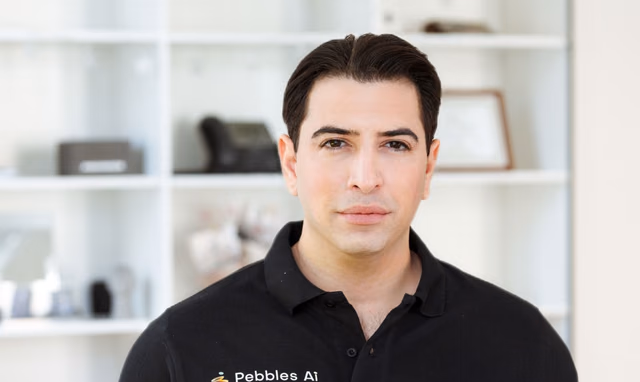 Emin Can Turan, founder of Pebbles Ai, in the office