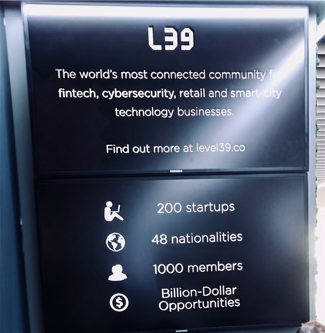 Level39 community sign in London